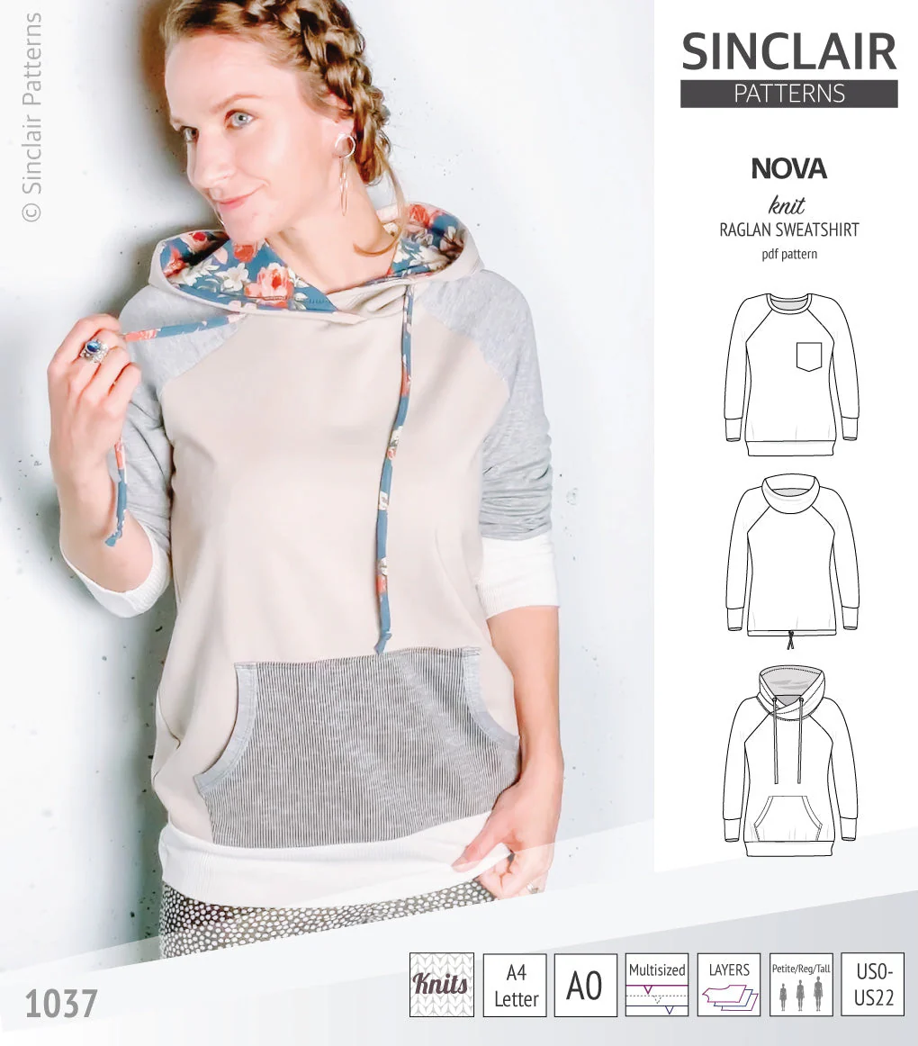 Sinclair Patterns Nova Sweatshirt - XXS-4XL - PDF Pattern - Image 7