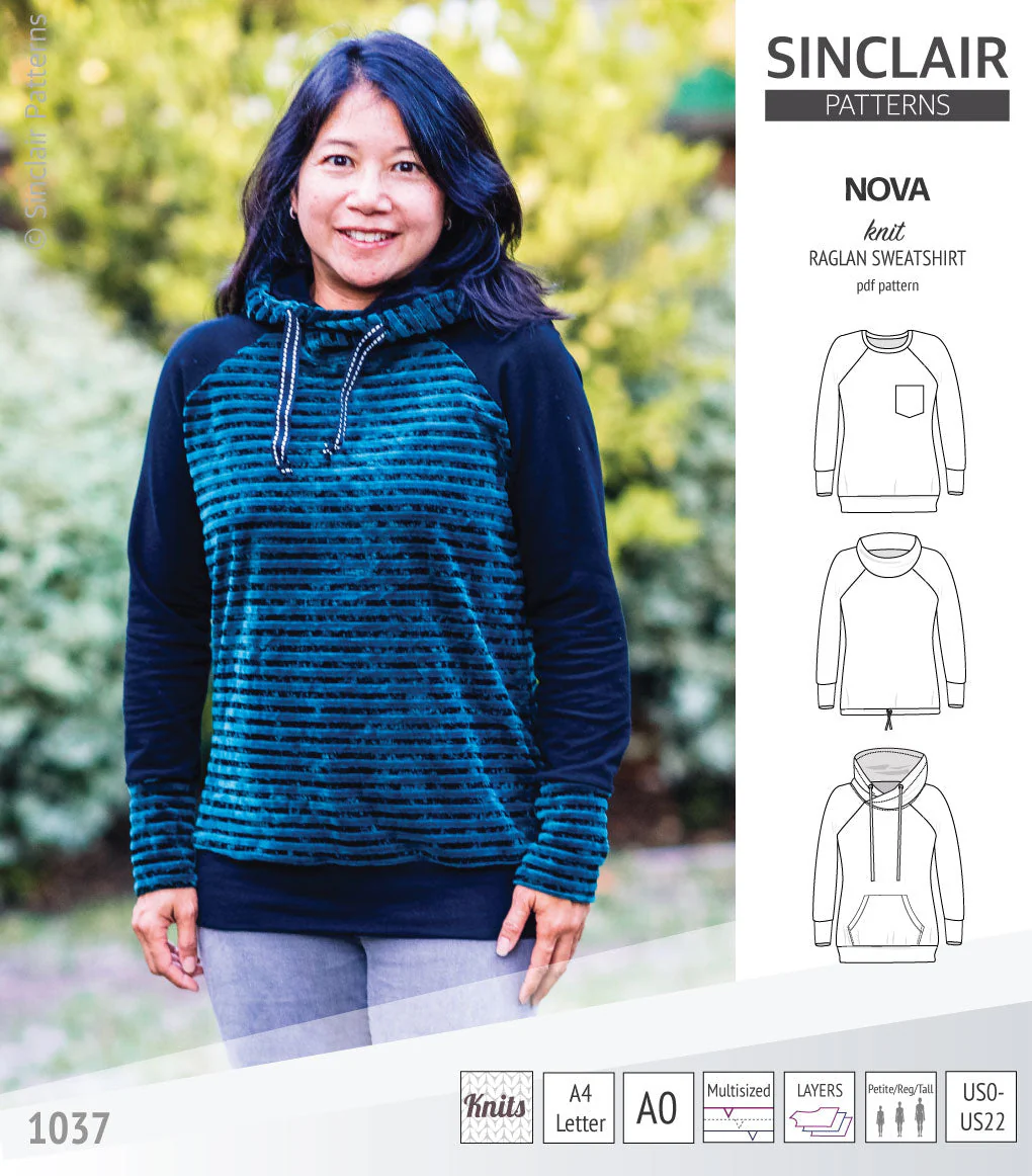 Sinclair Patterns Nova Sweatshirt - XXS-4XL - PDF Pattern - Image 9