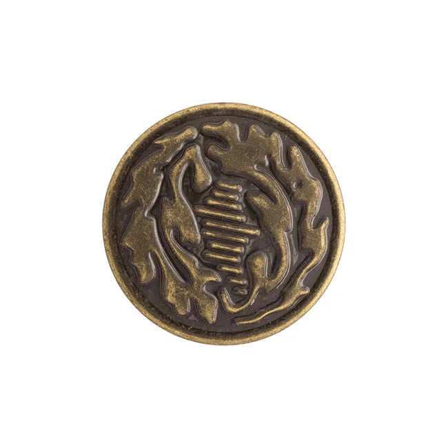 Oak Leaves Jean Button - 2 per package
