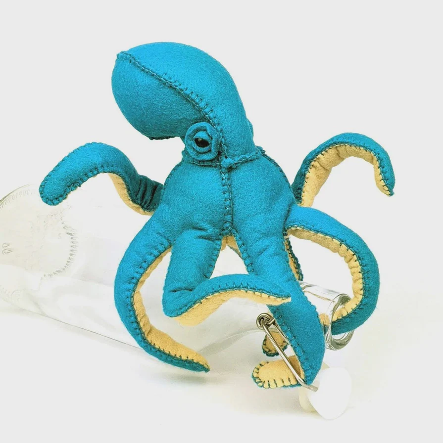 Octopus Hand Stitching Felt Kit - Blue