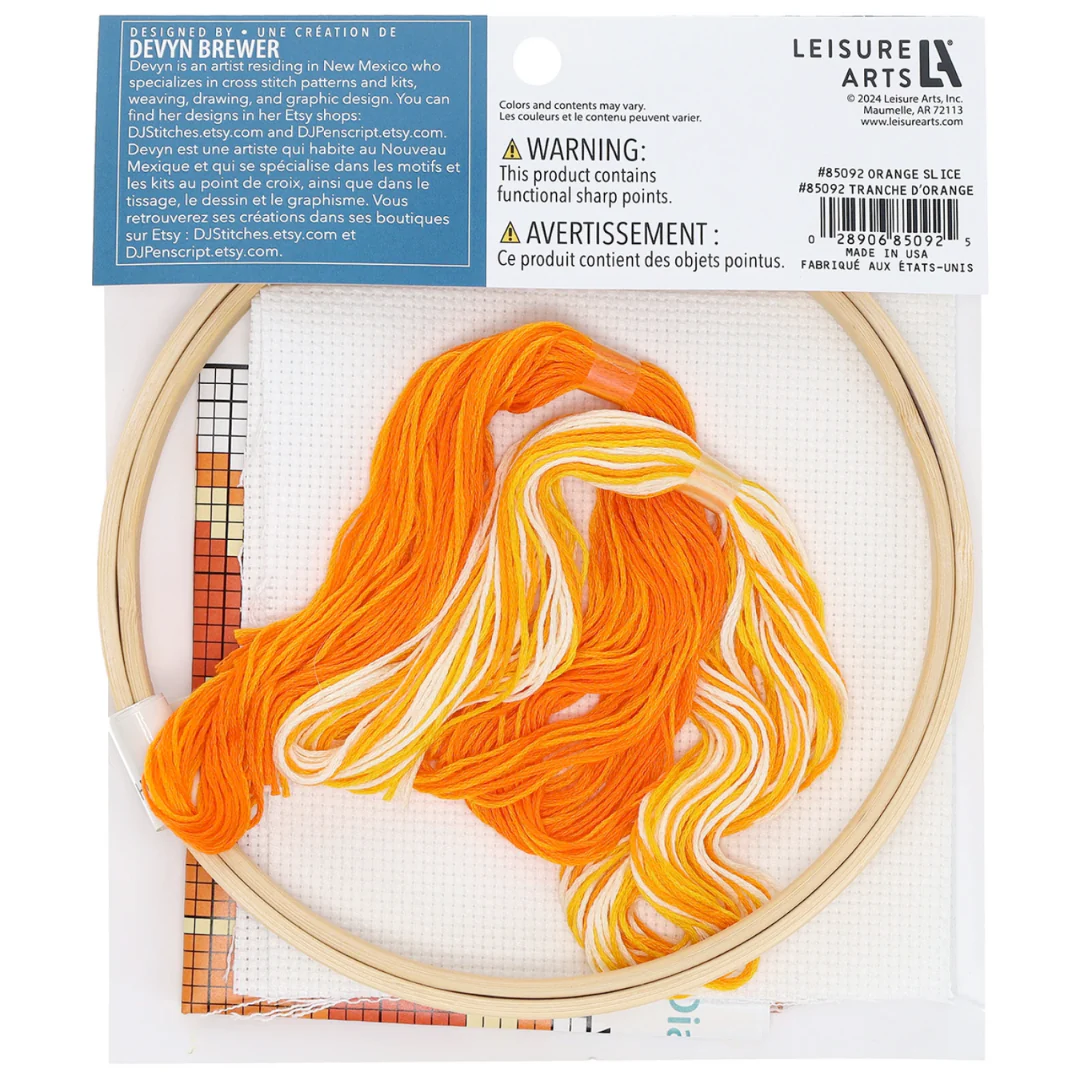Orange Slice 6" Cross Stitch Kit - Image 3