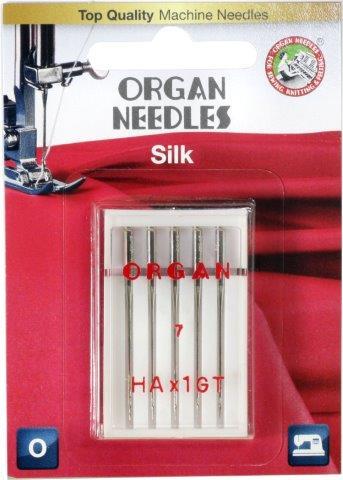 Organ Sewing Machine Needles: Silk 55/7