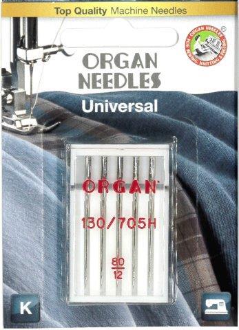 Organ Sewing Machine Needles: Universal 80/12