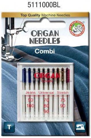 Organ Sewing Machine Needles: Combi 10 Pack
