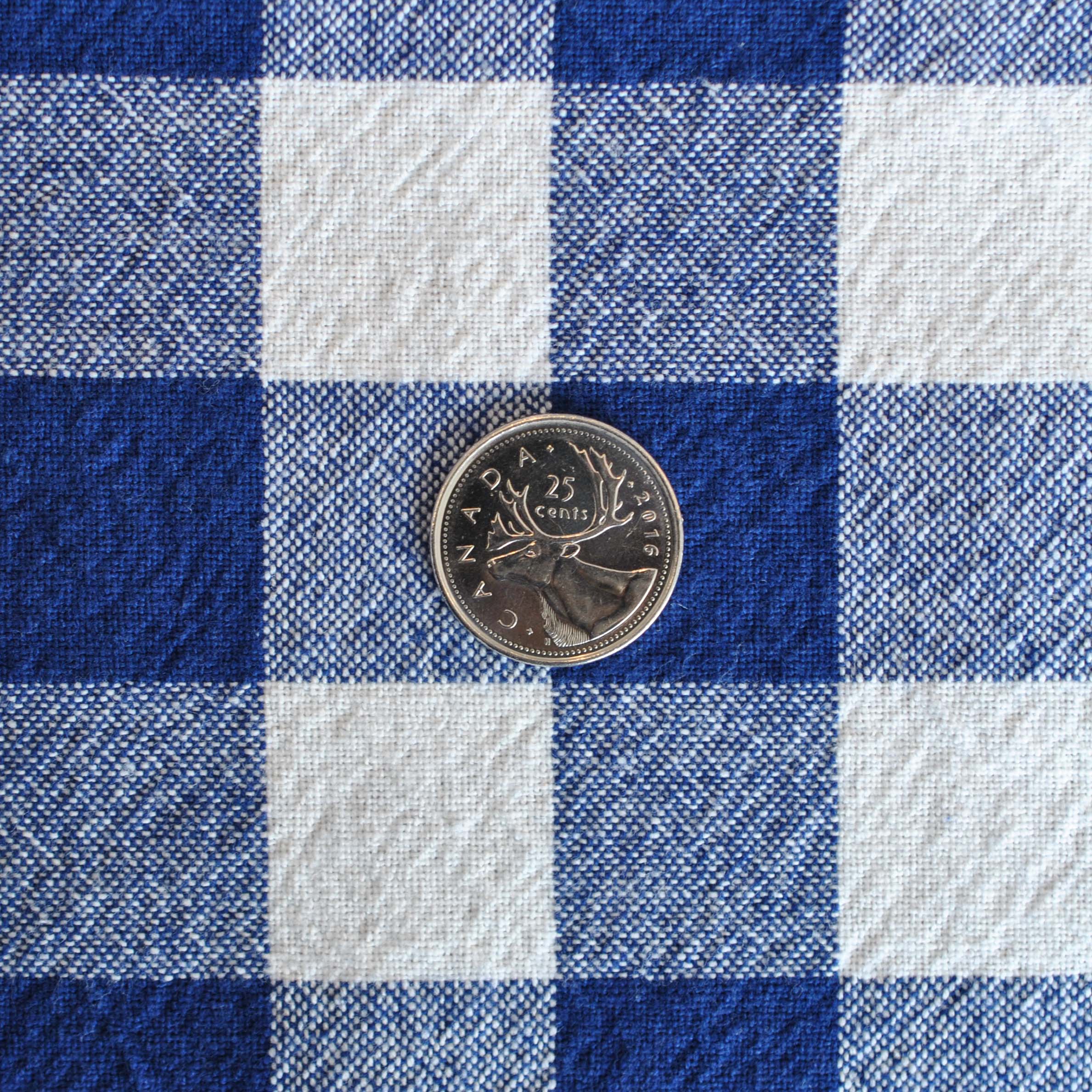 Organic Cotton Gingham in Navy - Image 4