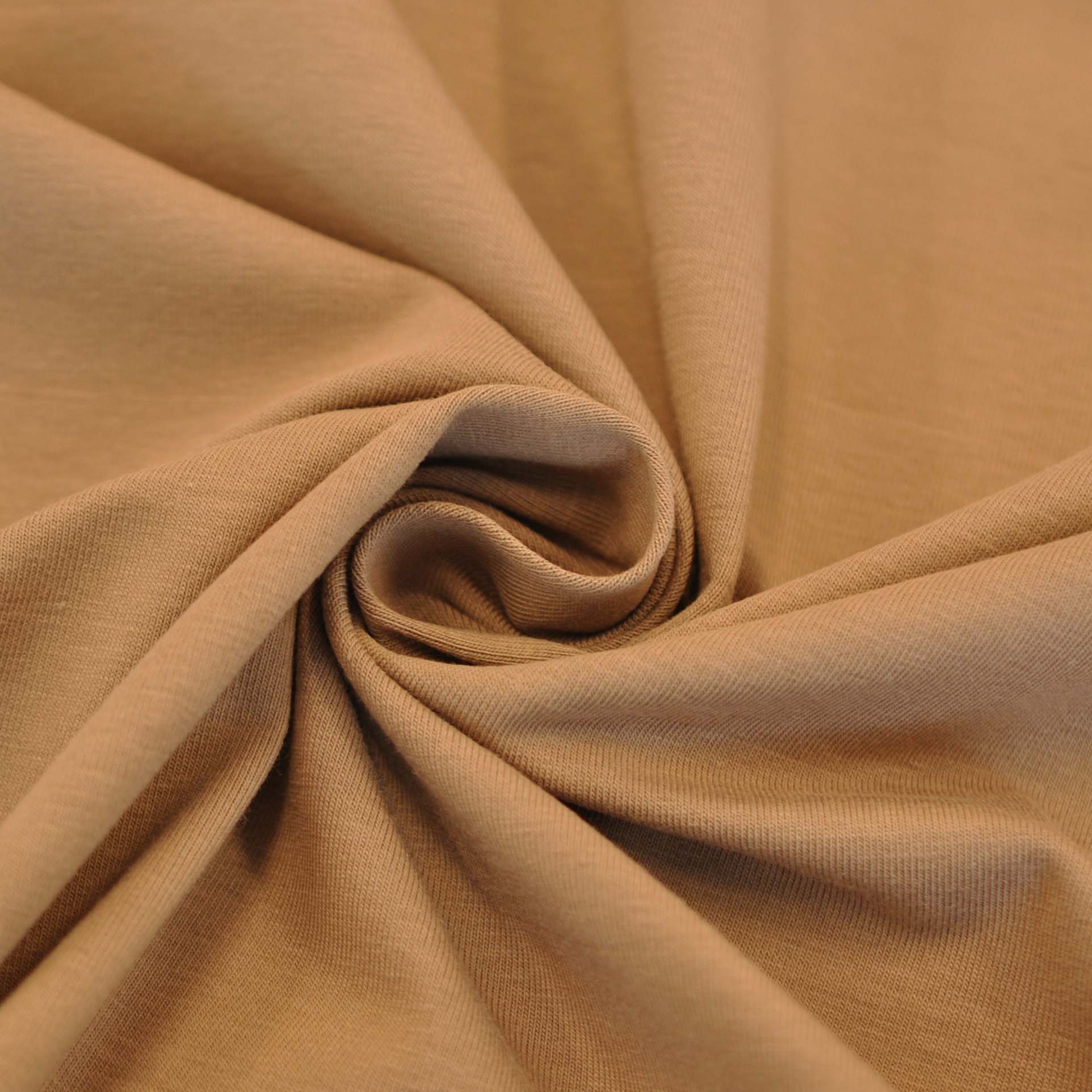 Organic Cotton Jersey in Camel - Image 3