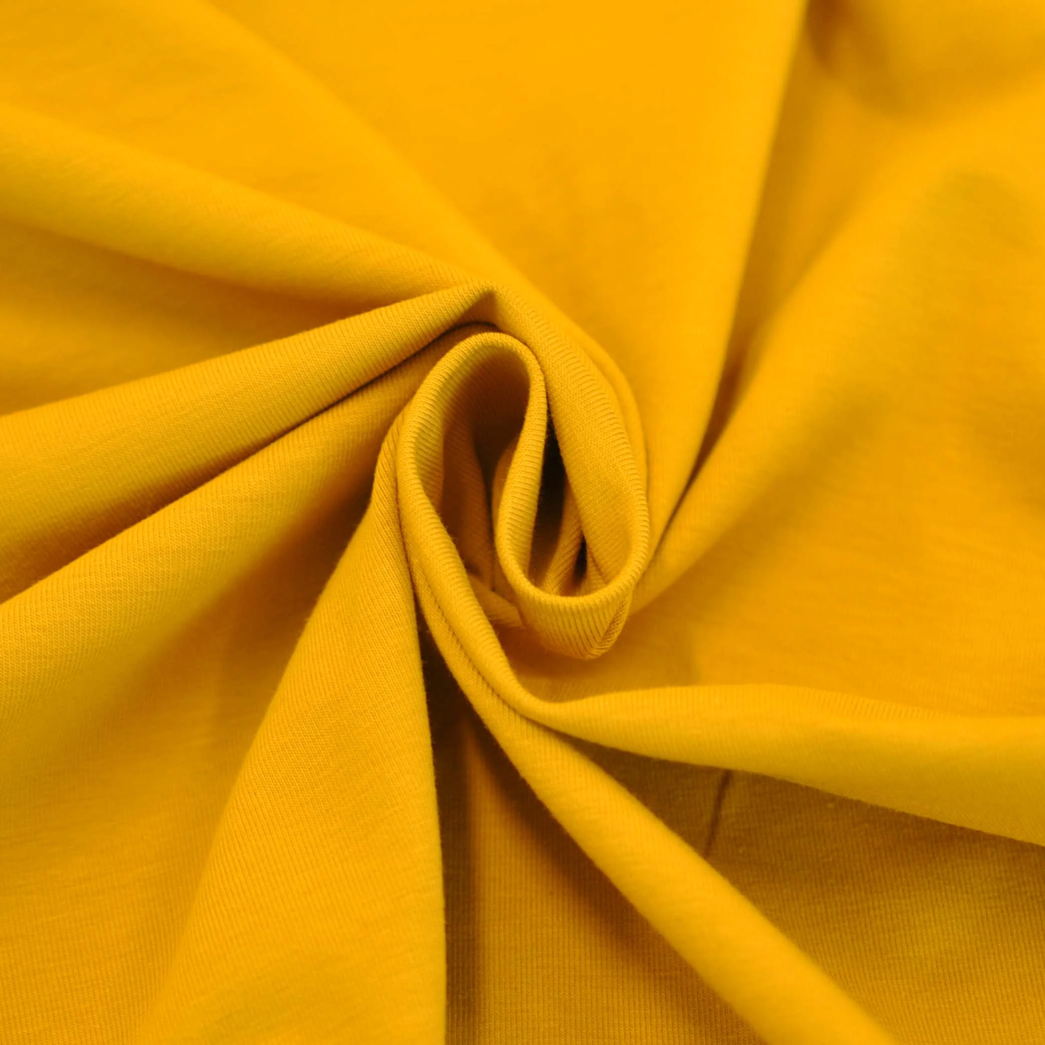 Organic Cotton Jersey in Mustard - Image 3