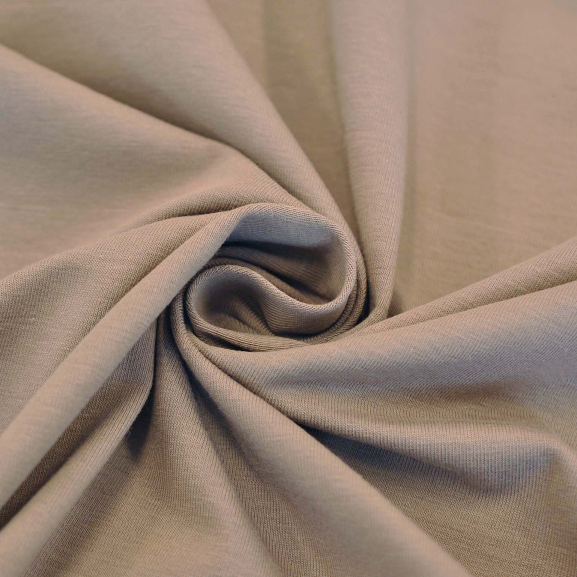 Organic Cotton Jersey in Taupe - Image 3