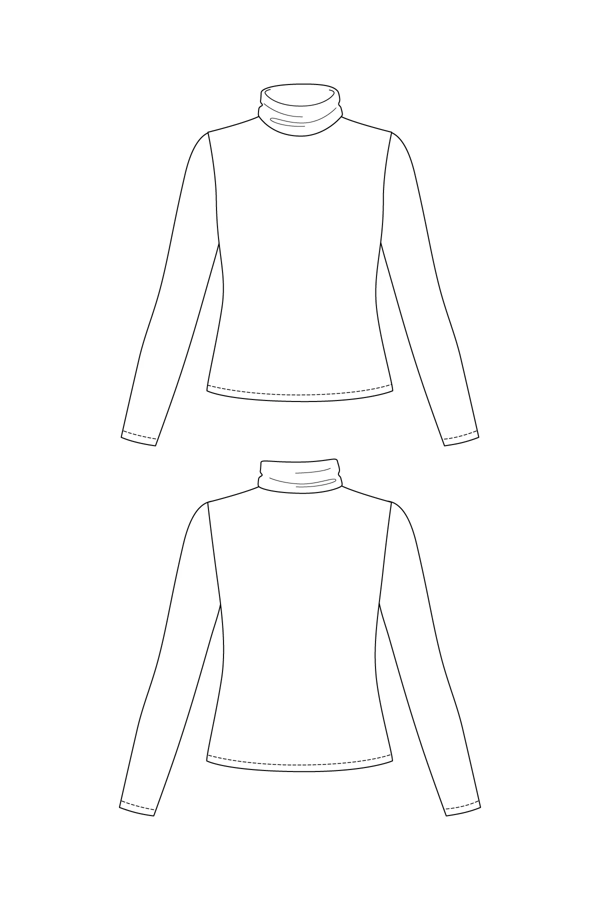 Named Clothing PAOLA turtleneck tee US0-24 - PDF Pattern - Image 8