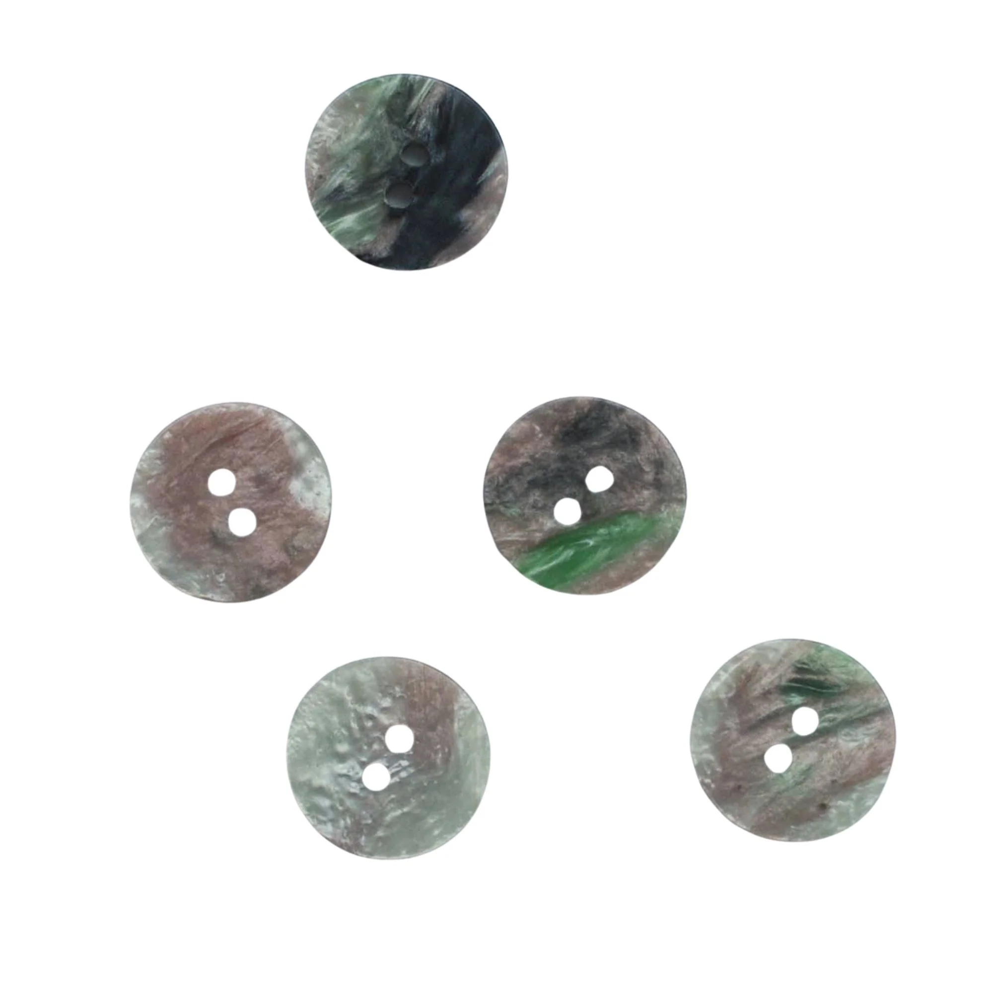 Pearl Effect 15mm 2-Hole Buttons - Assorted Colours - Image 2