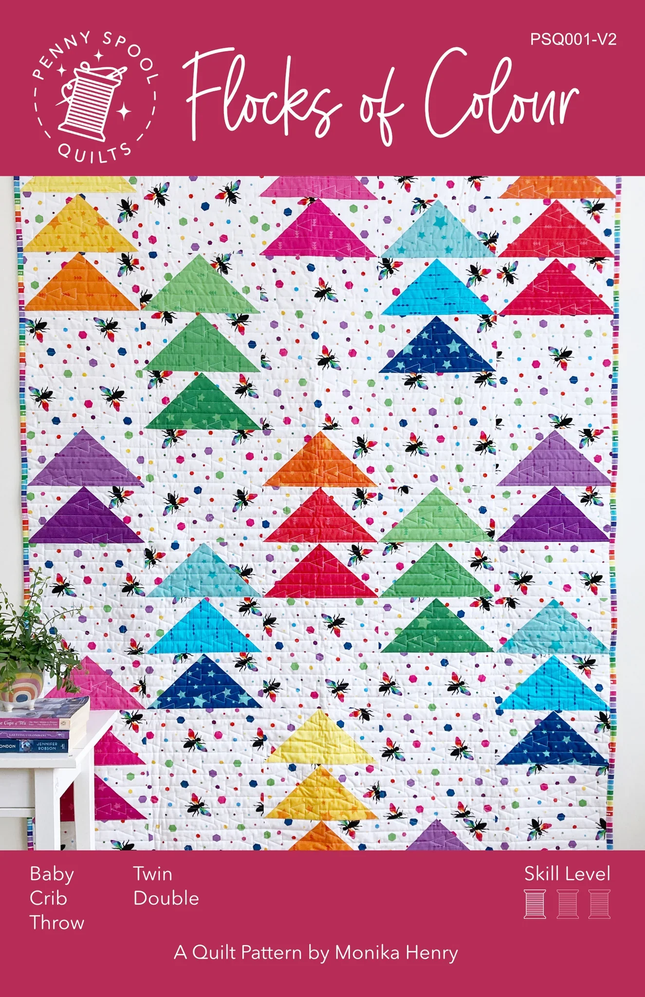 Penny Spool Quilts Flocks of Colour Quilt Pattern - Image 2