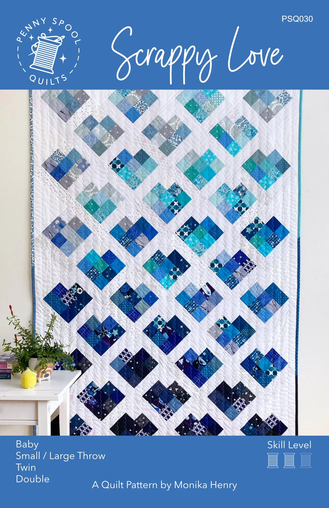 Penny Spool Quilts Scrappy Love Quilt Pattern - Image 2