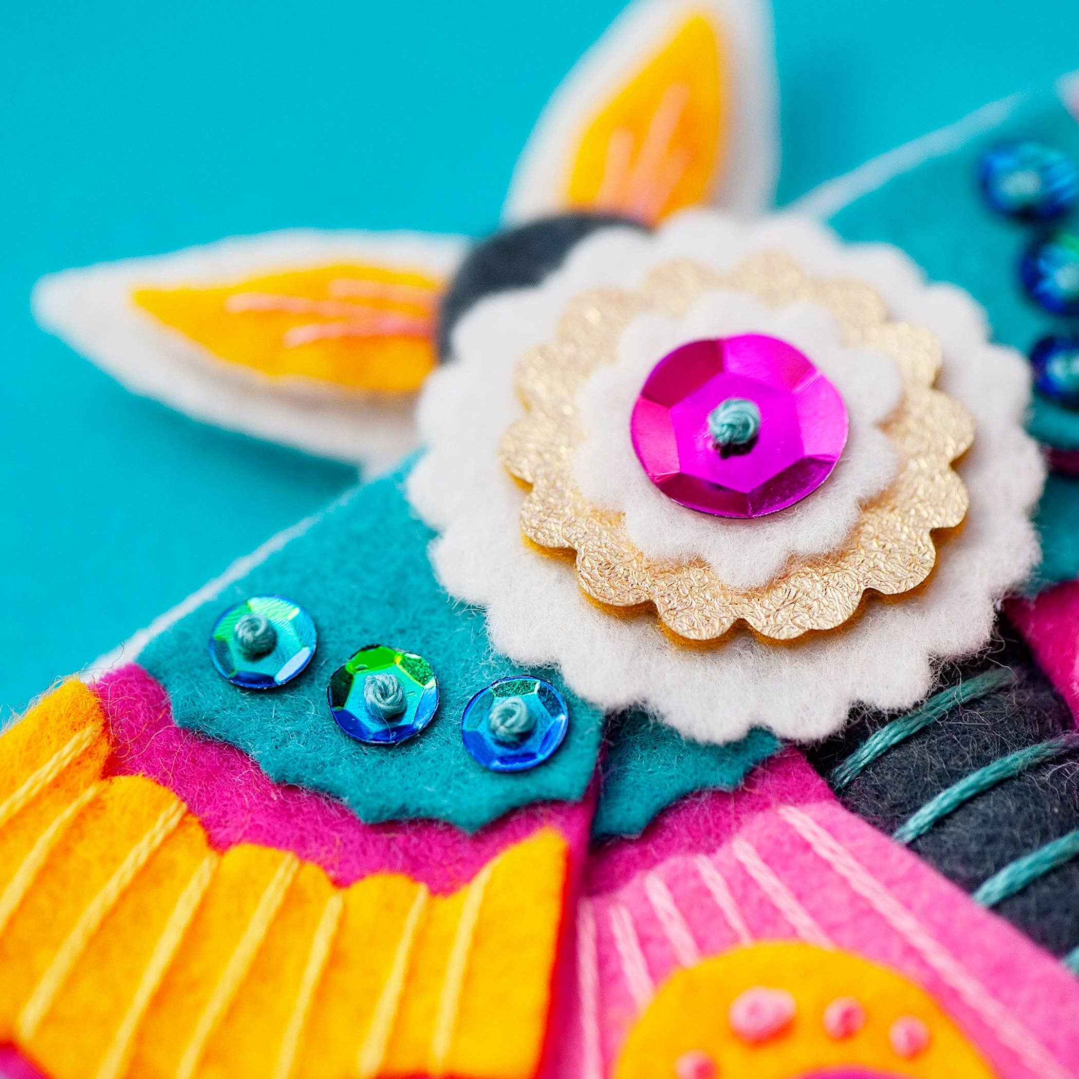 Pink Moth Felt Ornament Kit - Image 2