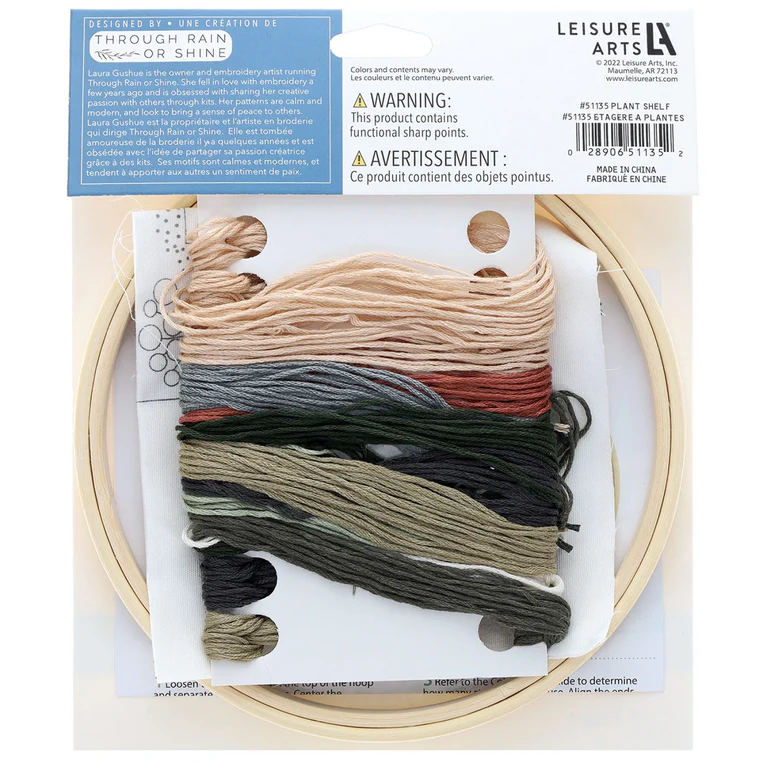 Leisure Arts Plant Shelf 6" Embroidery Kit - Image 6
