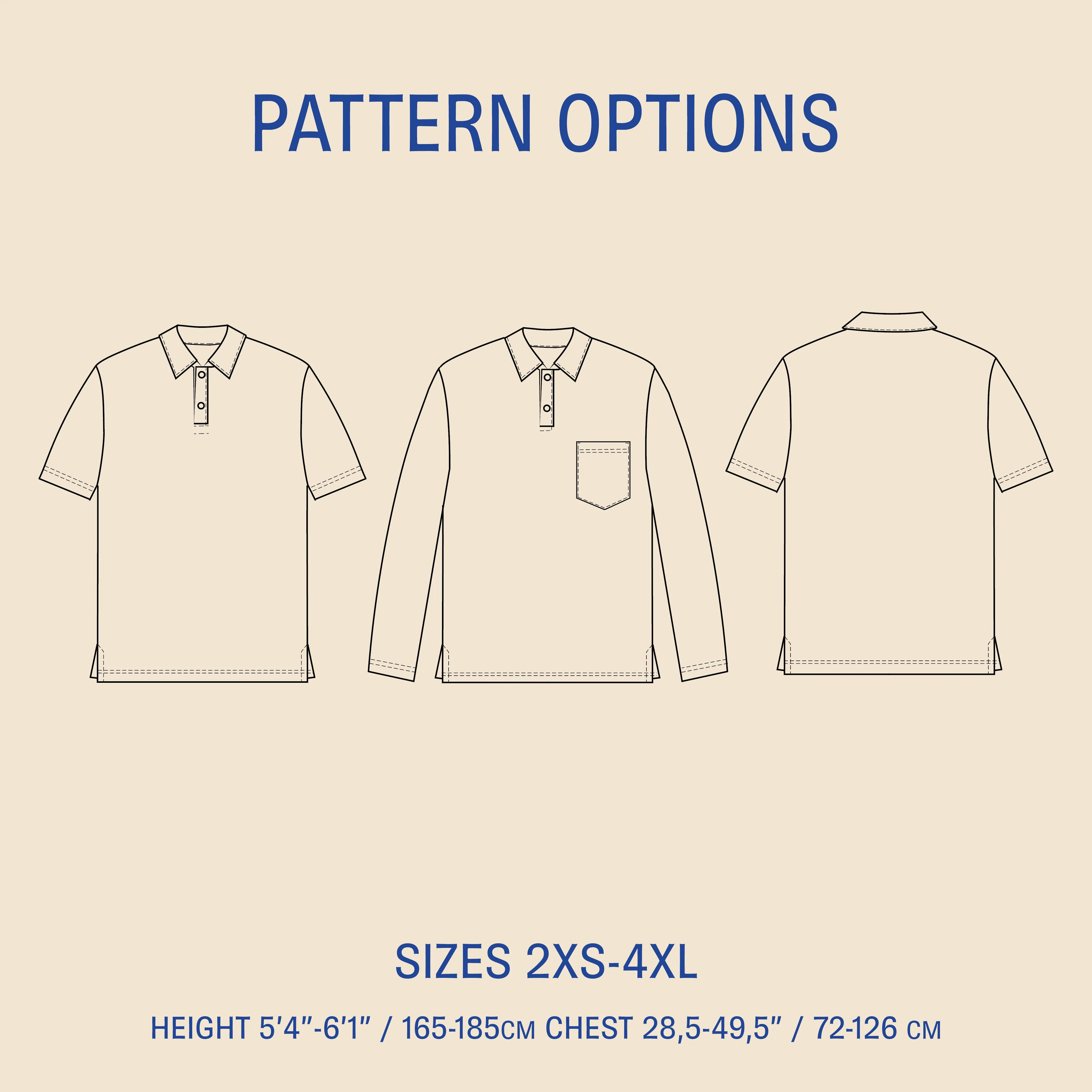 Wardrobe By Me Polo Shirt - 2XS-4XL - PDF Pattern - Image 2