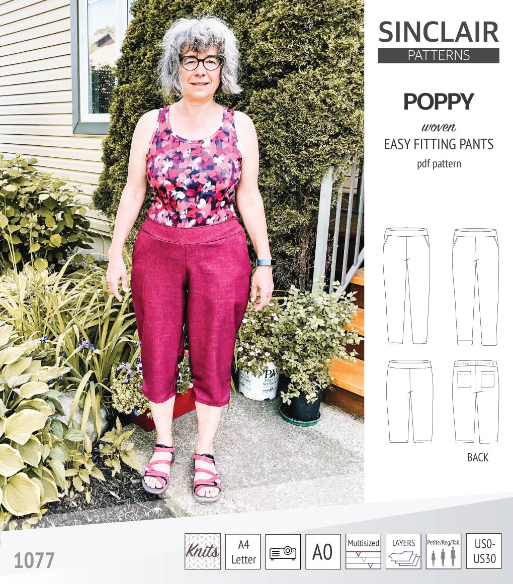 Sinclair Patterns Poppy Pants - XXS-4XL - PDF Pattern - Image 13