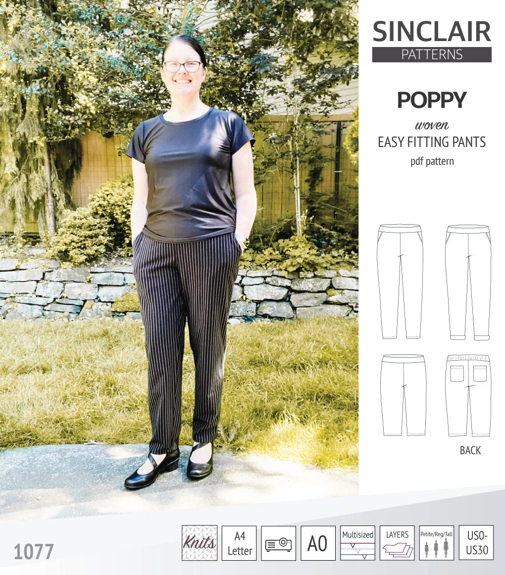 Sinclair Patterns Poppy Pants - XXS-4XL - PDF Pattern - Image 14