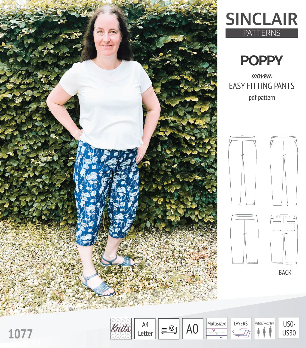 Sinclair Patterns Poppy Pants - XXS-4XL - PDF Pattern - Image 15