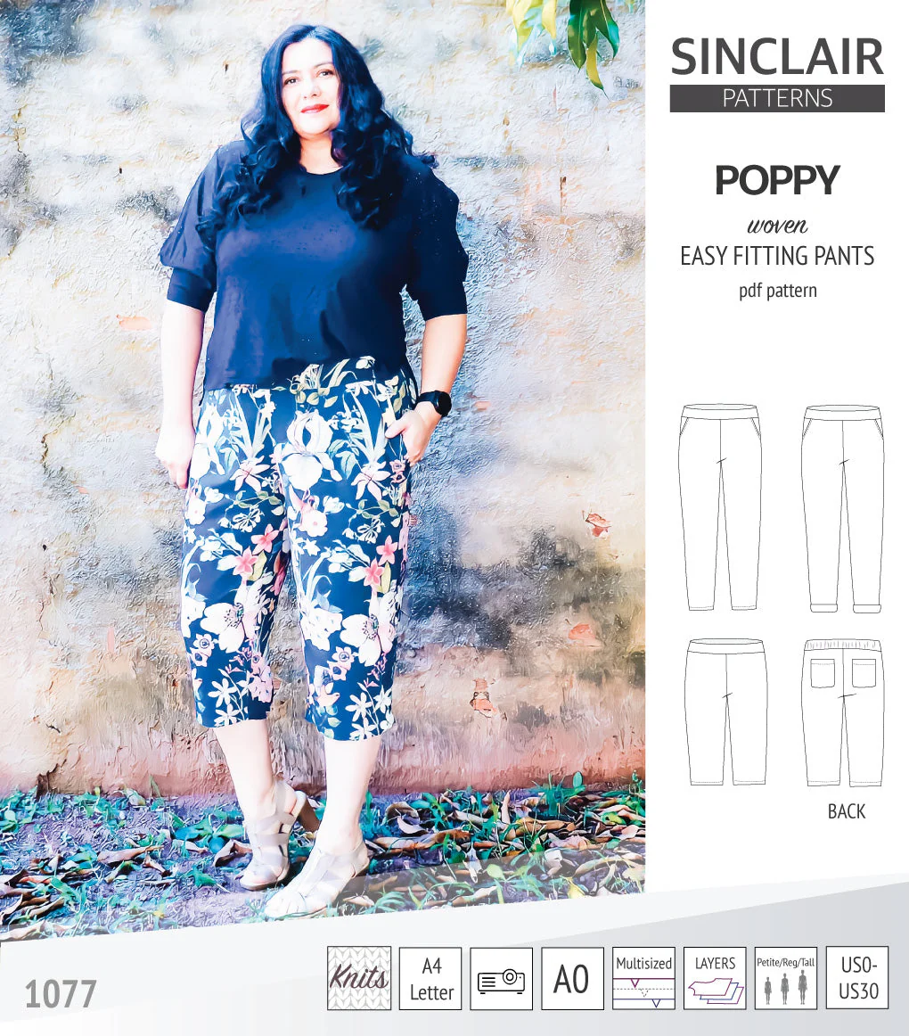 Sinclair Patterns Poppy Pants - XXS-4XL - PDF Pattern - Image 17