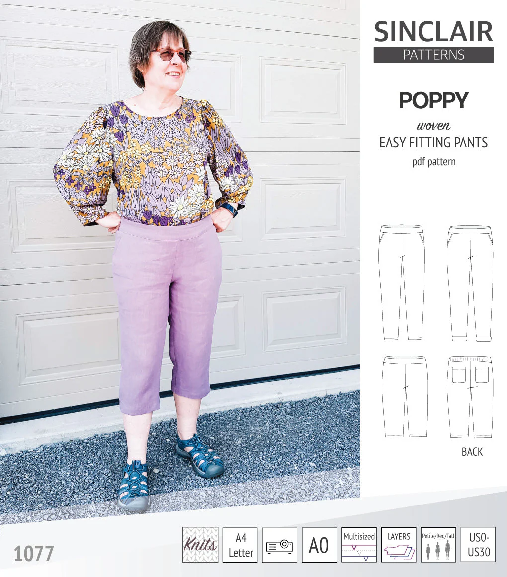 Sinclair Patterns Poppy Pants - XXS-4XL - PDF Pattern - Image 18