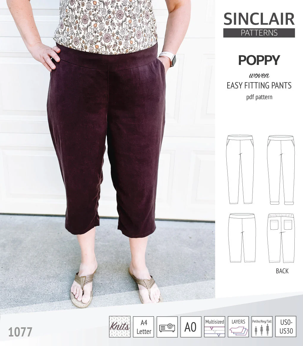Sinclair Patterns Poppy Pants - XXS-4XL - PDF Pattern - Image 19