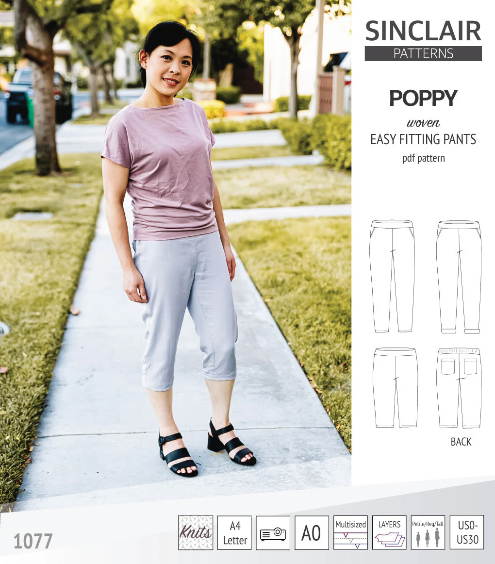 Sinclair Patterns Poppy Pants - XXS-4XL - PDF Pattern - Image 22