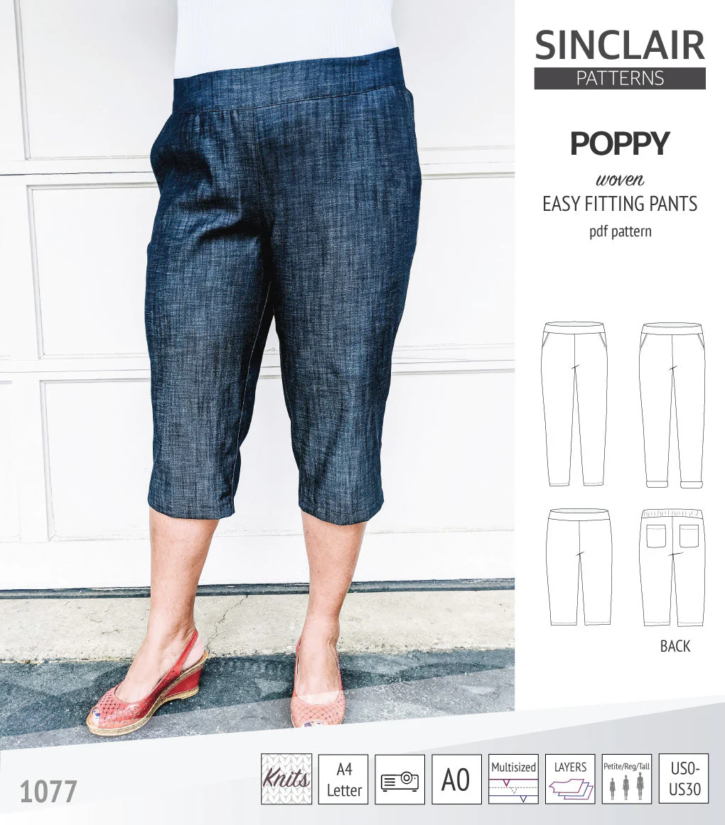 Sinclair Patterns Poppy Pants - XXS-4XL - PDF Pattern - Image 25
