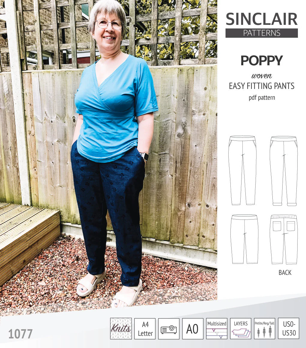 Sinclair Patterns Poppy Pants - XXS-4XL - PDF Pattern - Image 27