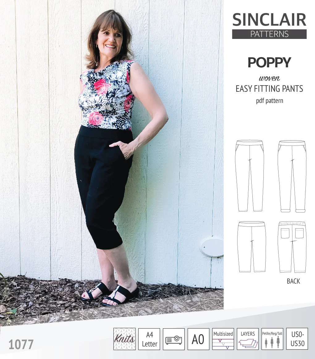 Sinclair Patterns Poppy Pants - XXS-4XL - PDF Pattern - Image 29