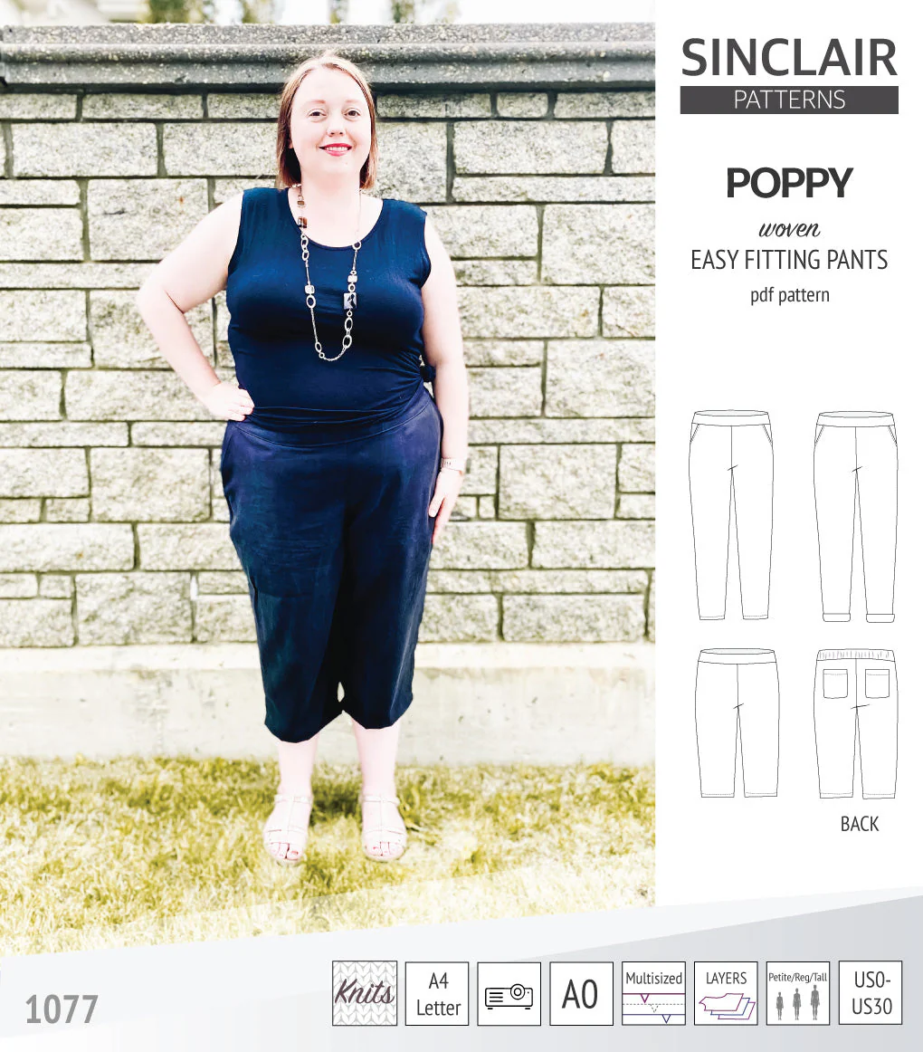 Sinclair Patterns Poppy Pants - XXS-4XL - PDF Pattern - Image 30