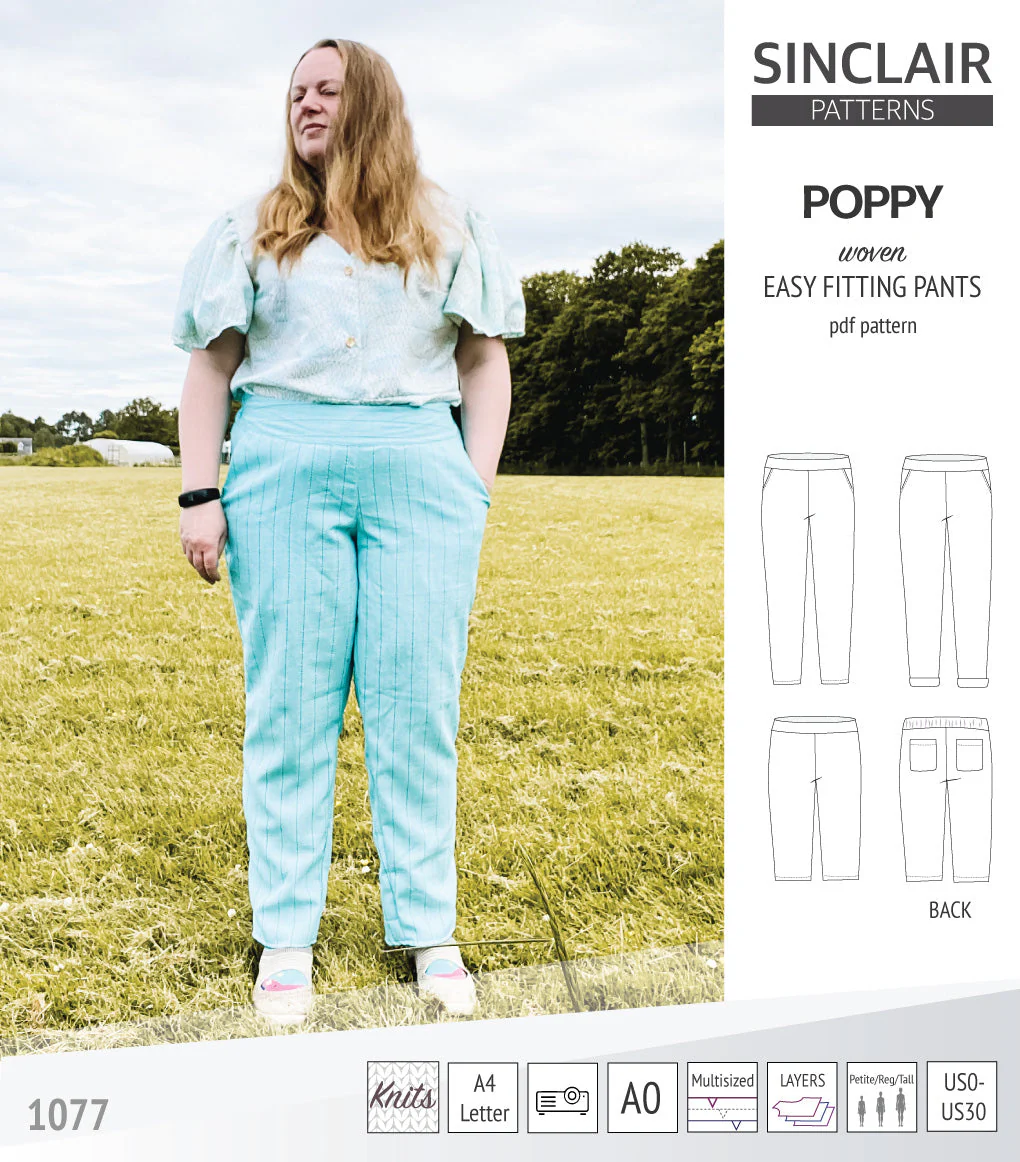 Sinclair Patterns Poppy Pants - XXS-4XL - PDF Pattern - Image 31