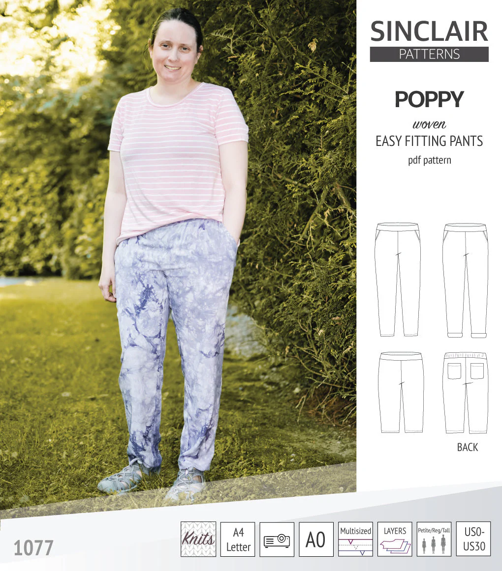 Sinclair Patterns Poppy Pants - XXS-4XL - PDF Pattern - Image 32