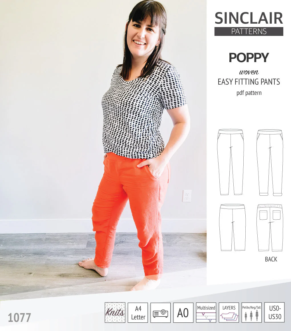 Sinclair Patterns Poppy Pants - XXS-4XL - PDF Pattern - Image 33