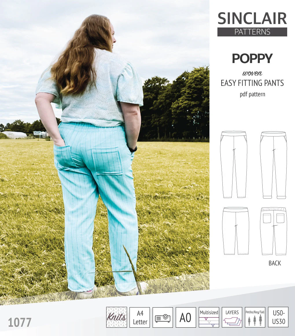 Sinclair Patterns Poppy Pants - XXS-4XL - PDF Pattern - Image 34