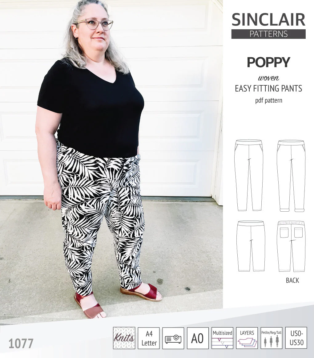 Sinclair Patterns Poppy Pants - XXS-4XL - PDF Pattern - Image 35