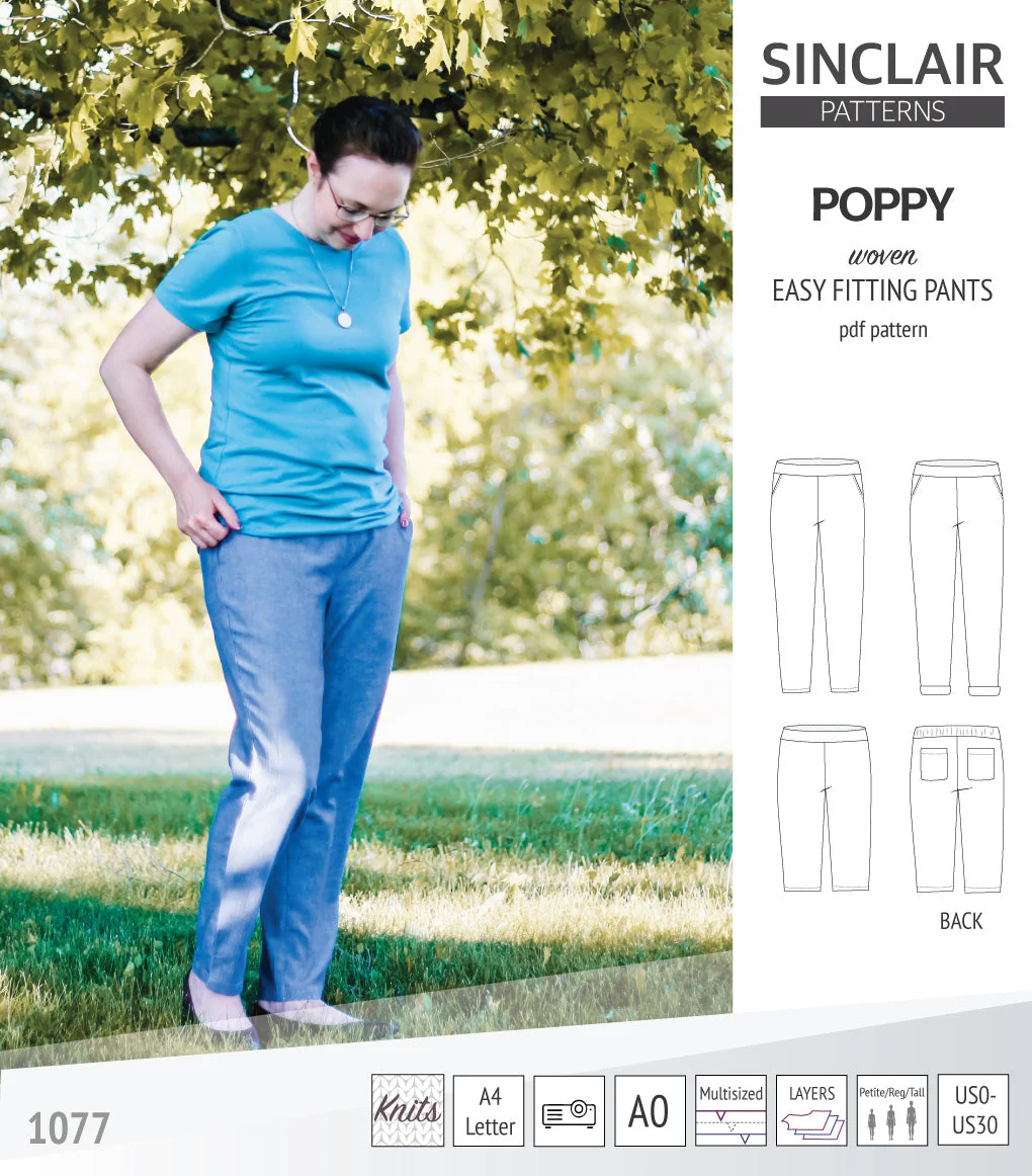 Sinclair Patterns Poppy Pants - XXS-4XL - PDF Pattern - Image 40
