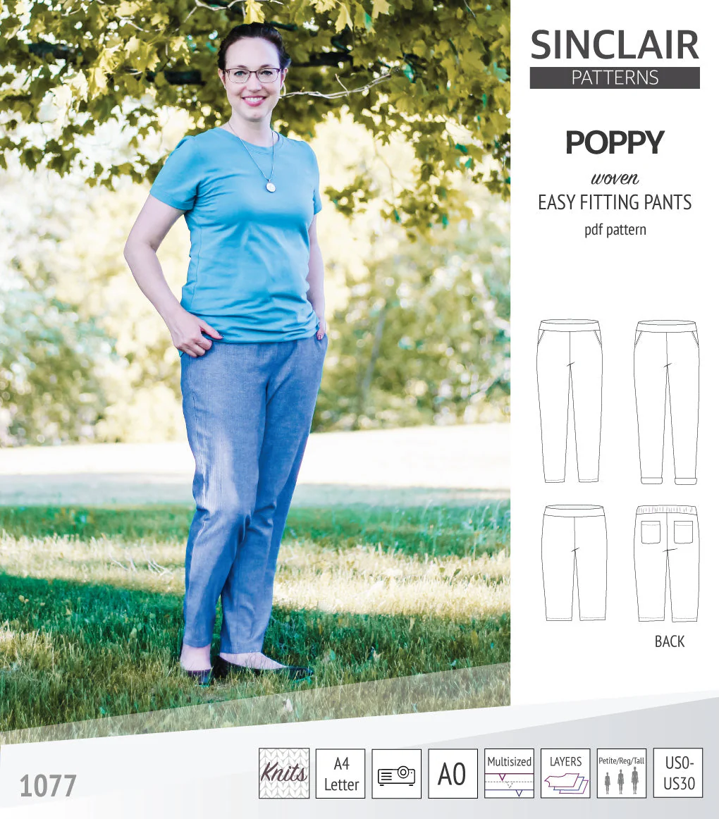 Sinclair Patterns Poppy Pants - XXS-4XL - PDF Pattern - Image 41