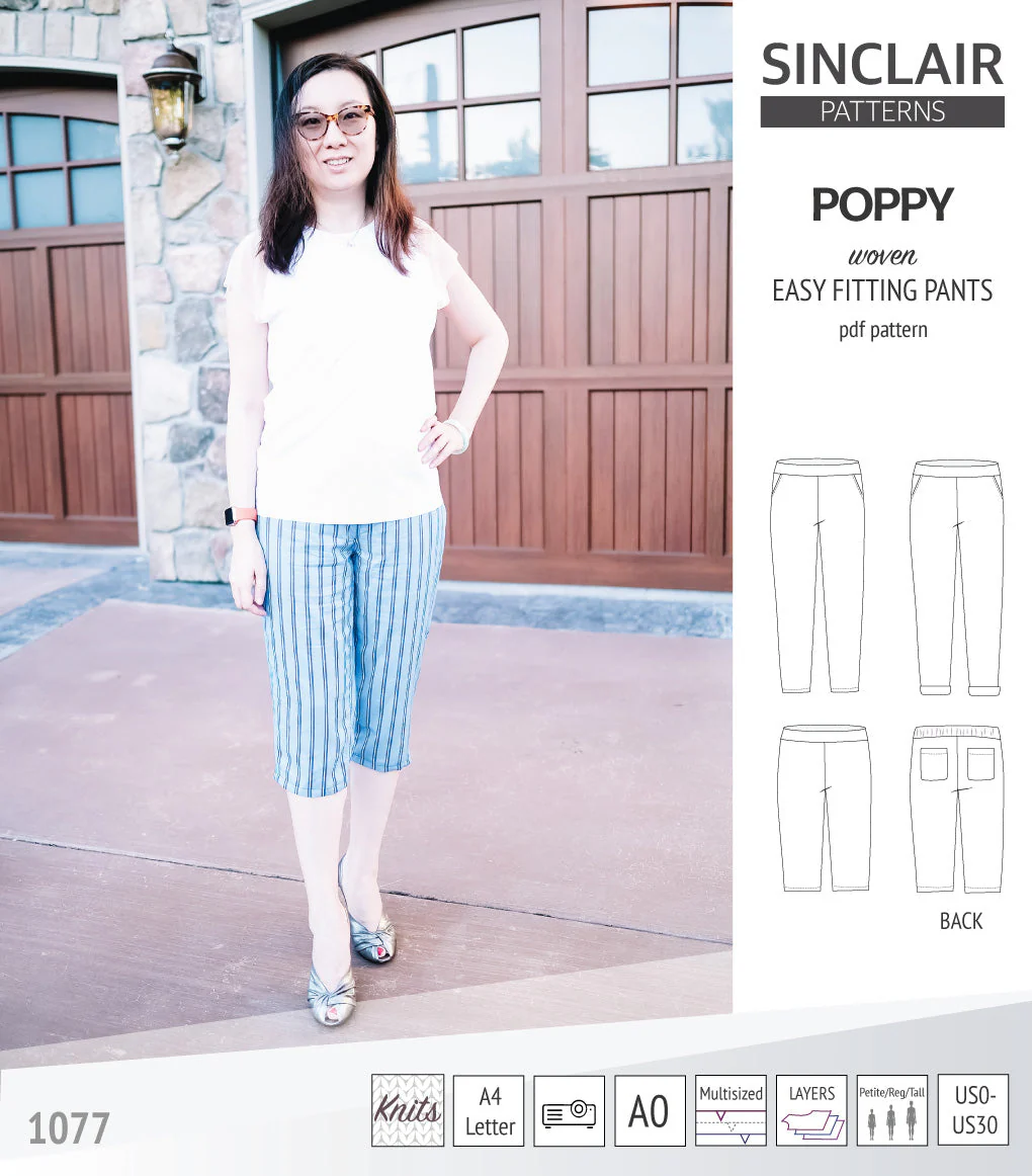 Sinclair Patterns Poppy Pants - XXS-4XL - PDF Pattern - Image 44