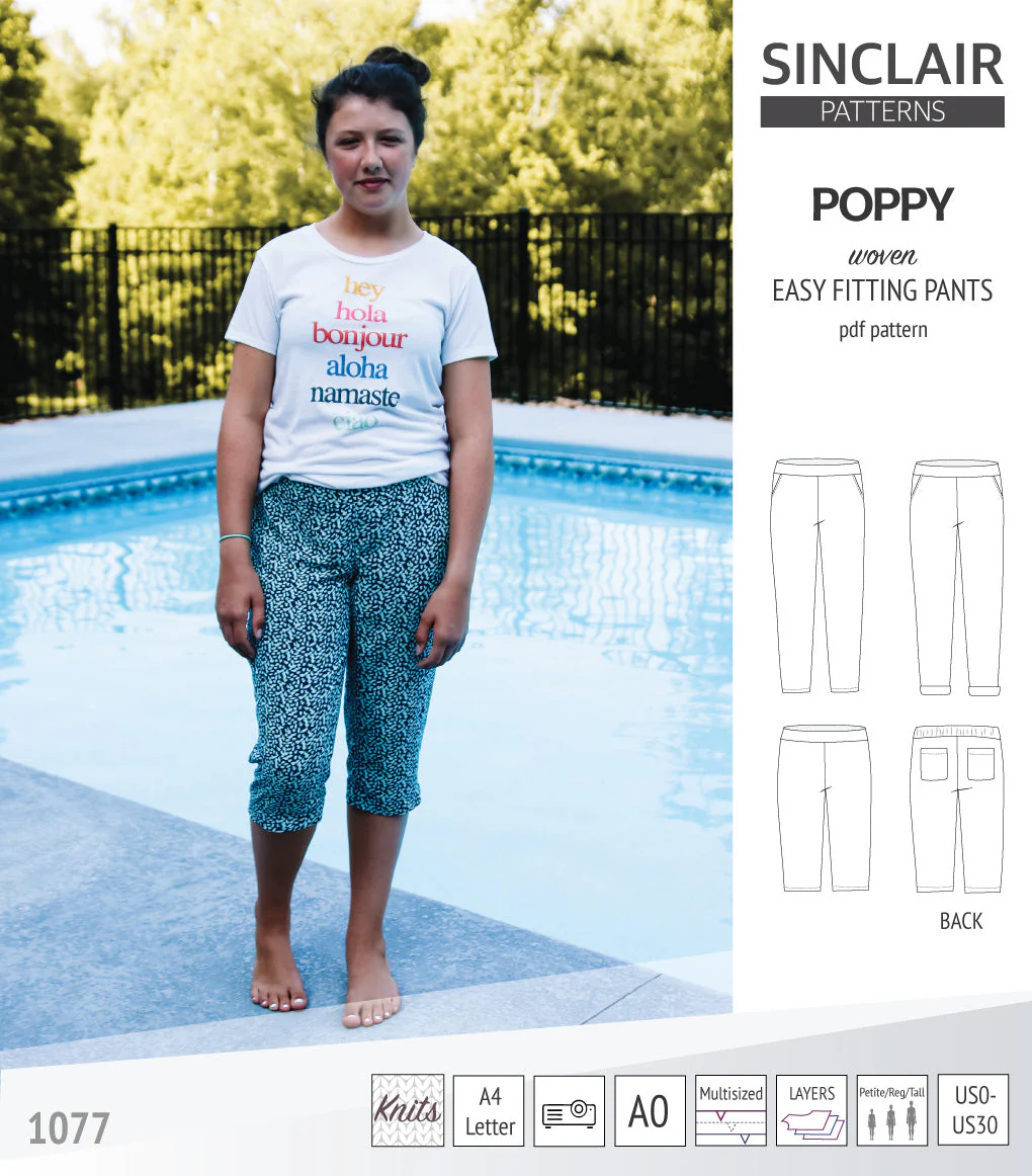 Sinclair Patterns Poppy Pants - XXS-4XL - PDF Pattern - Image 45