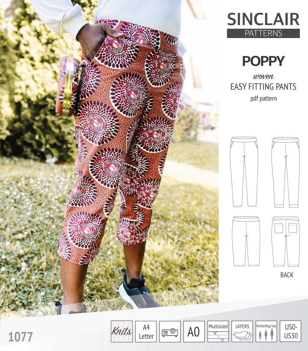 Sinclair Patterns Poppy Pants - XXS-4XL - PDF Pattern - Image 5