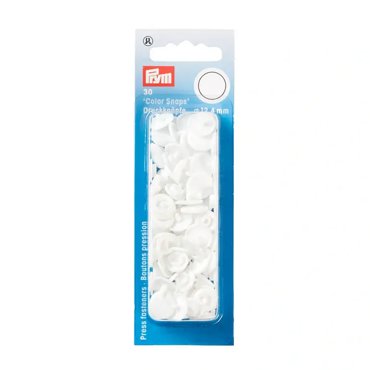 Prym Colour Snap Fasteners 12.4mm in White