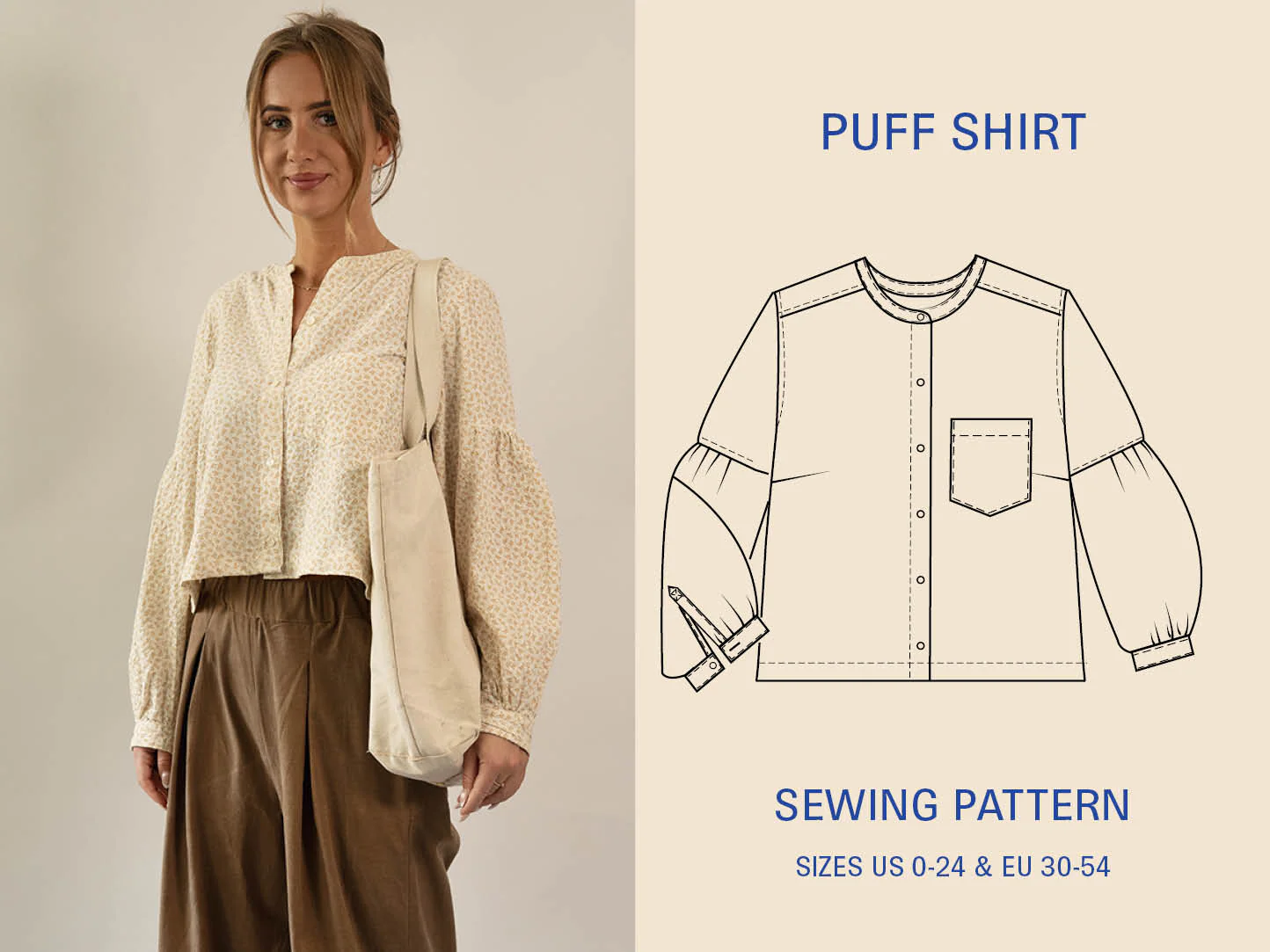 Wardrobe By Me Puff Shirt - US 0-24 - PDF Pattern - Image 12