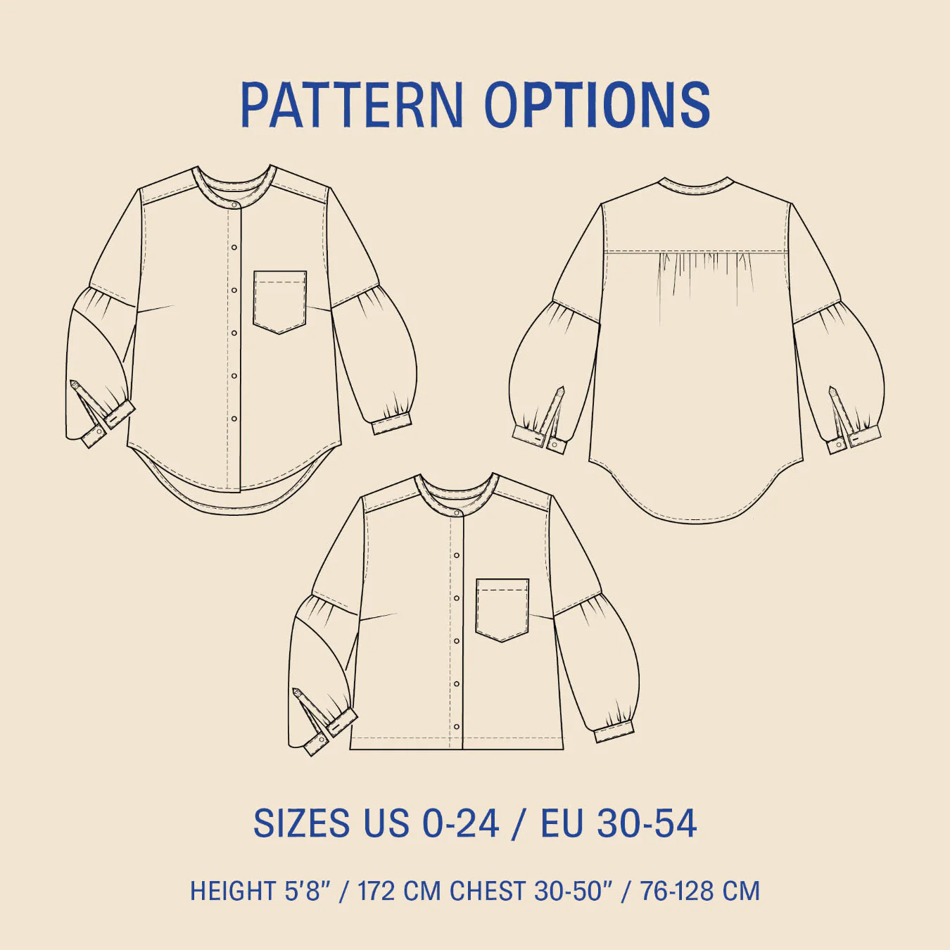 Wardrobe By Me Puff Shirt - US 0-24 - PDF Pattern - Image 2