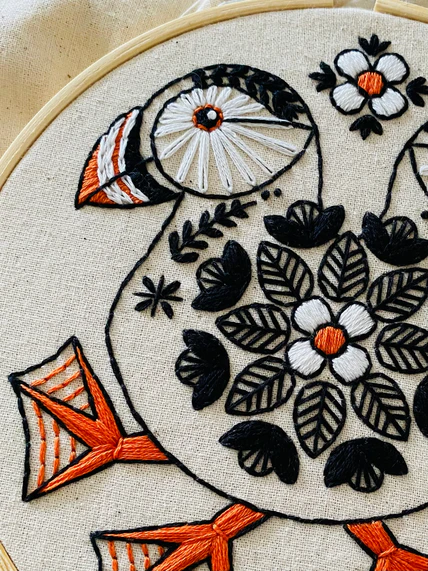 Puffin Embroidery Kit - Image 4
