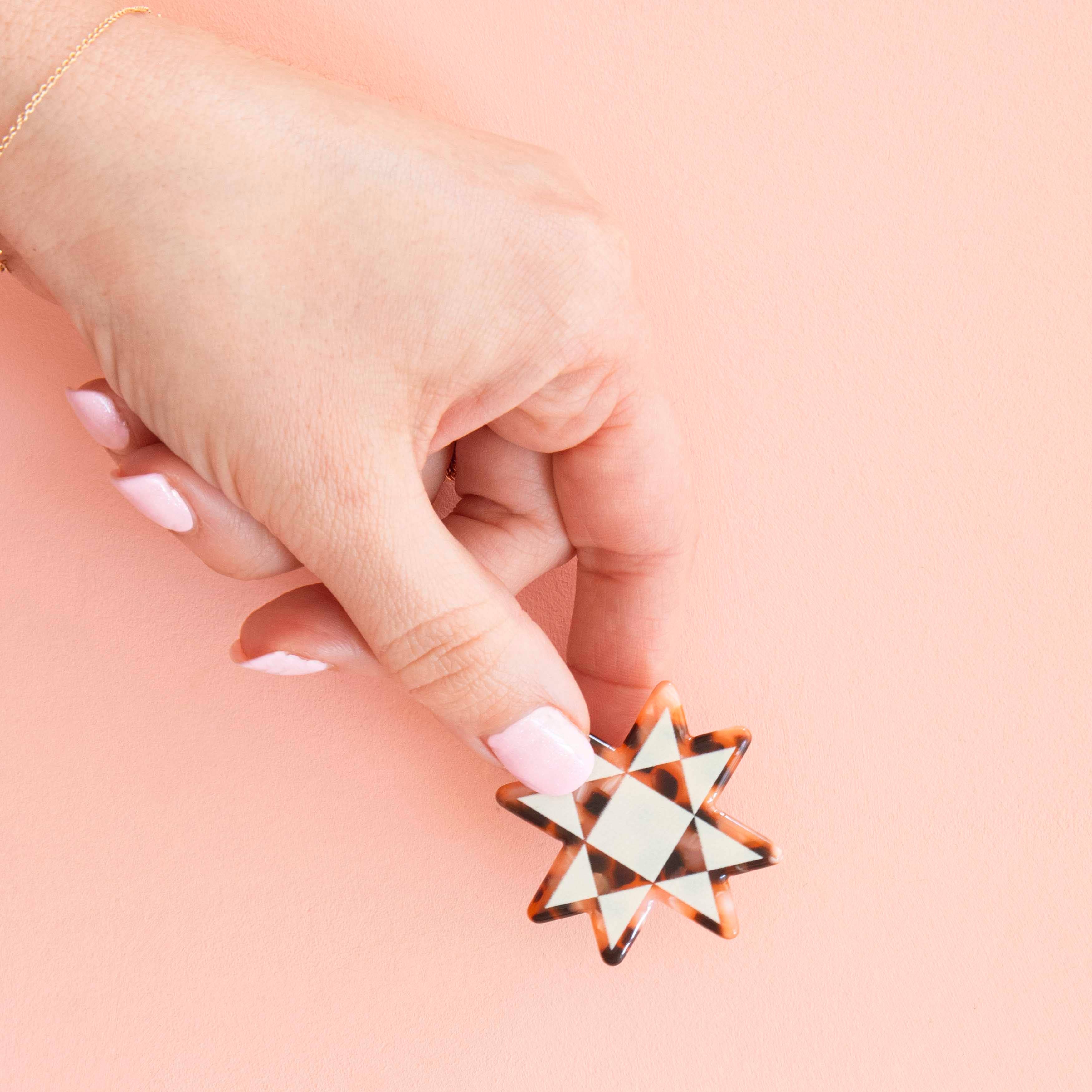 Quilt Star Hair Clip - Image 3
