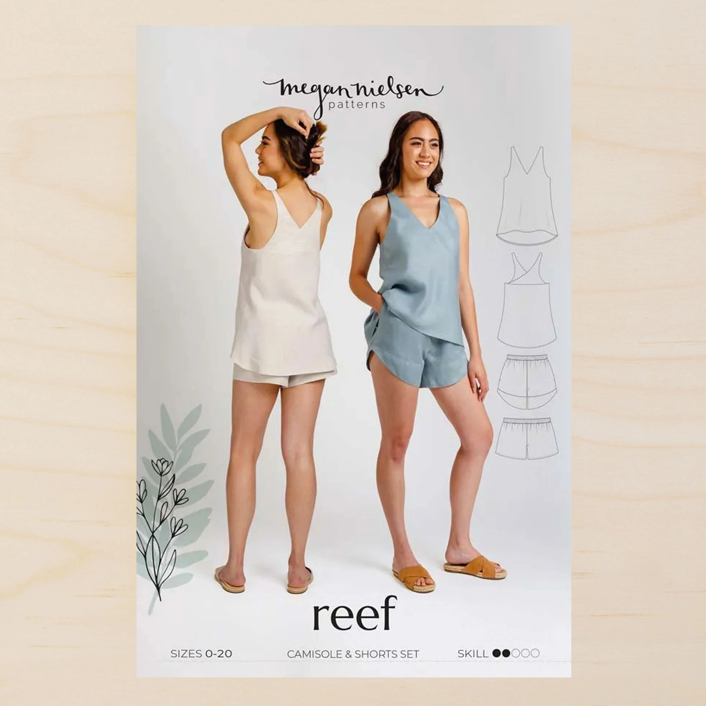 Megan Nielsen Reef Camisole & Shorts 0-20