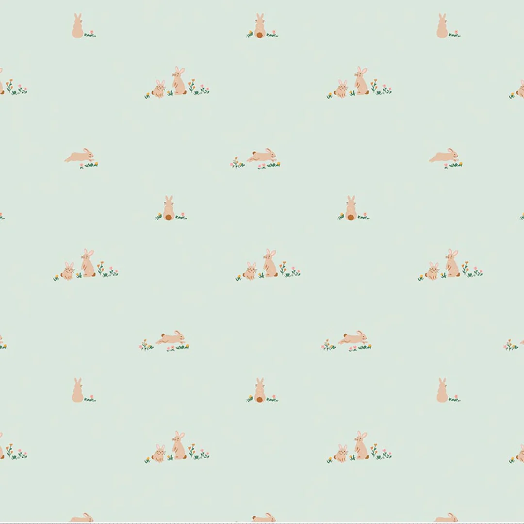 Riley Blake Sweet Cotton Tales Flopsy Fields in Mint