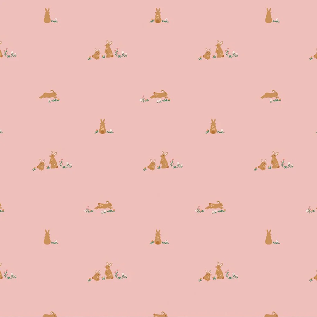 Riley Blake Sweet Cotton Tales Flopsy Fields in Pink