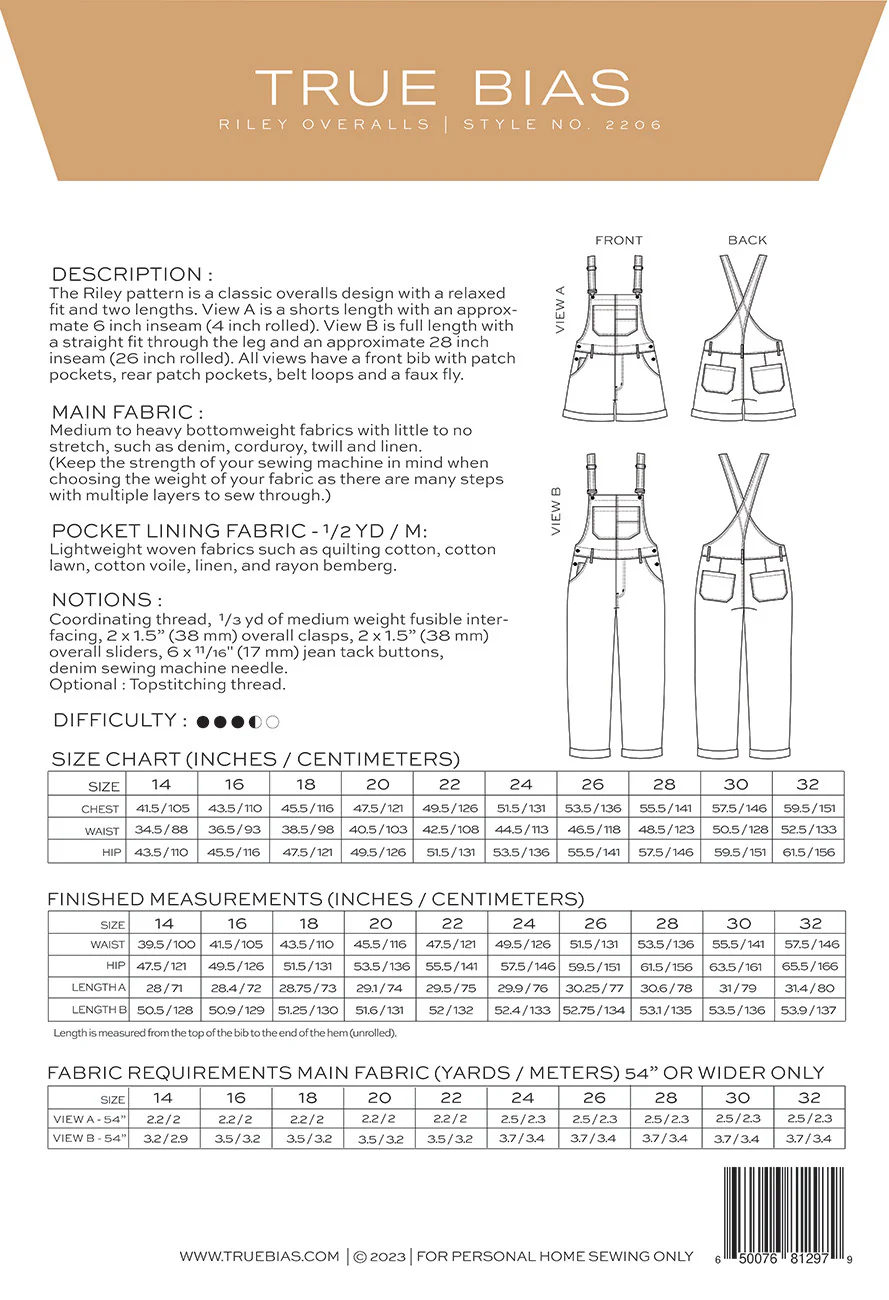 True Bias Riley Overalls 14-32 - Image 2