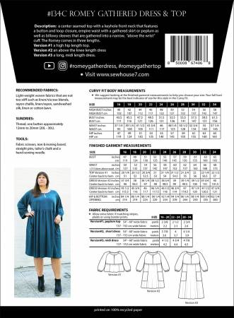 Sew House 7 Romey Gathered Dress & Top 16-34 - Image 2